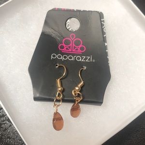 Dangling brown earrings